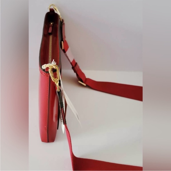 Tory Burch NWT Blake Patent Leather Swingpack Crossbody 156480 In Lipstick Red - Picture 6 of 10